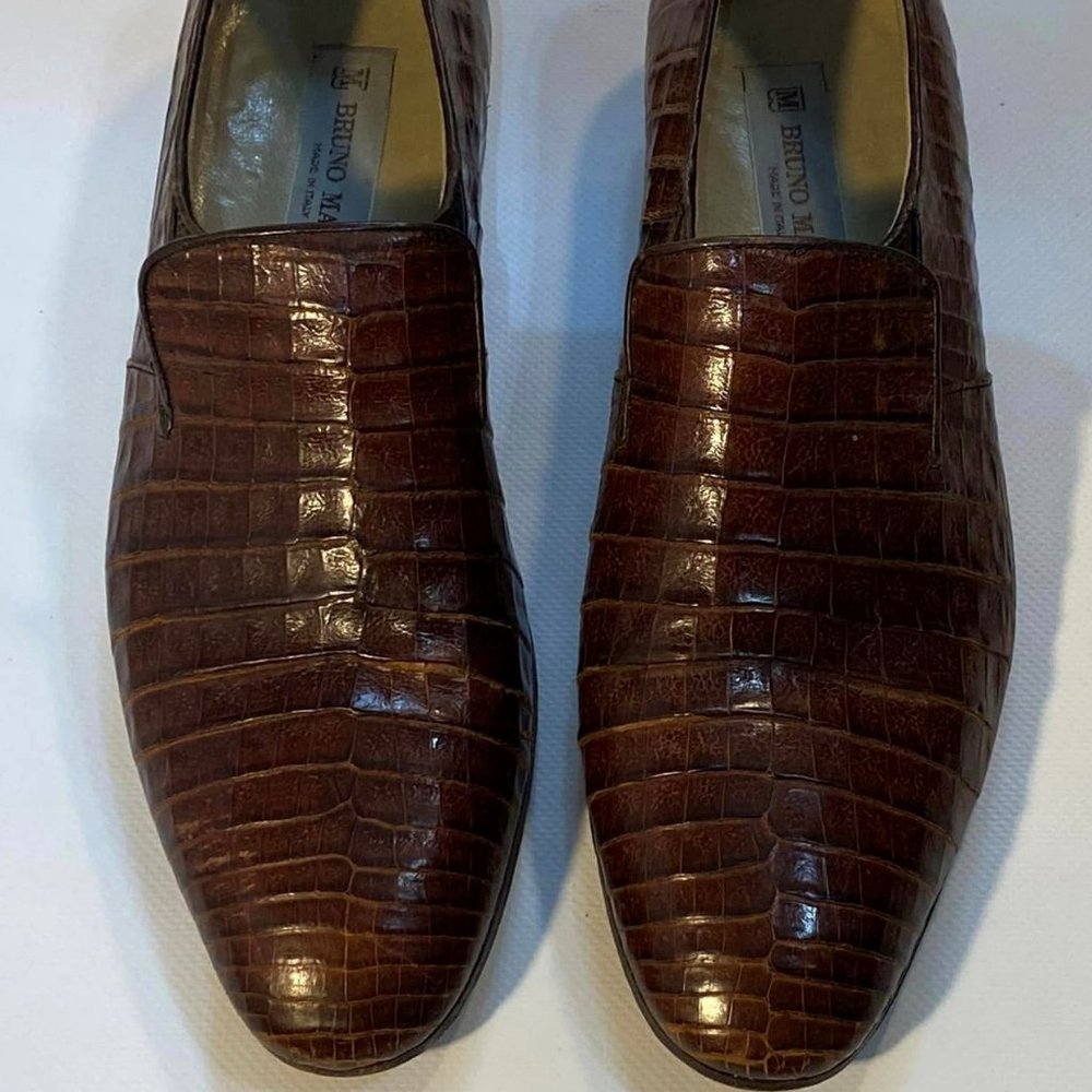 Bruno Magli Crocodile Men's Loafer Slip on Men's 9M